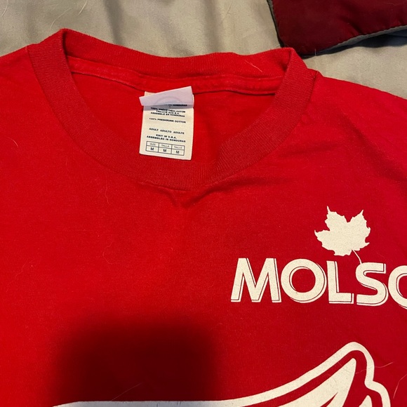 Detroit Red Wings Molson T-Shirt Medium - Picture 2 of 4